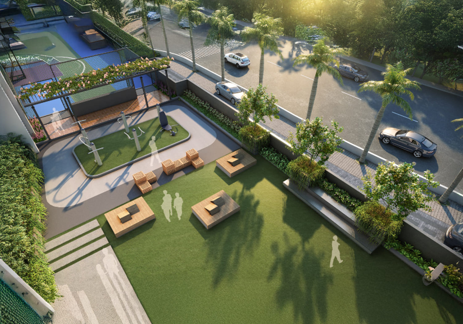 Exterior view of Villas Javdekar Palladio La Viento &mdash; photo gallery, images, brochure, amenities, cost sheet, price breakup, availability details, RERA number, RERA certificate, possession date, layout plan, logo, floor plan, master plan, and location map showcasing project highlights and features.